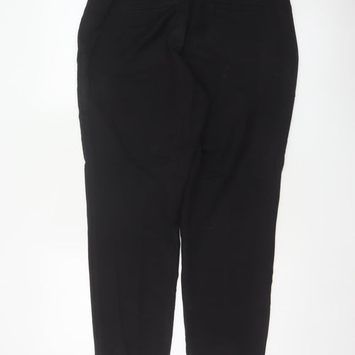Wallis Women’s Black UK 14 Petite Tapered Smart Trousers Zip Pockets