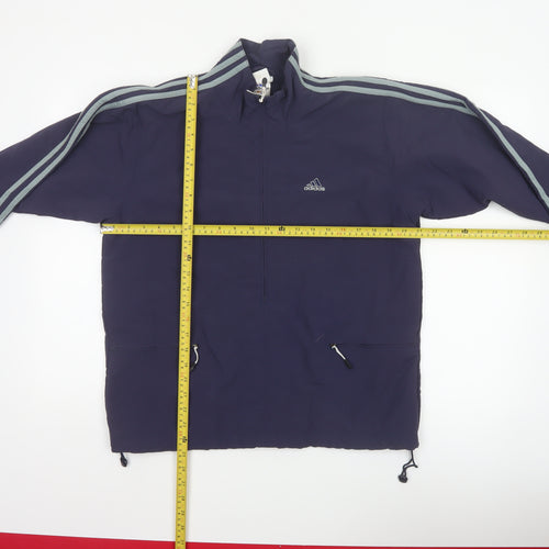 adidas Women’s Blue Size 14 Full Zip Windbreaker Jacket