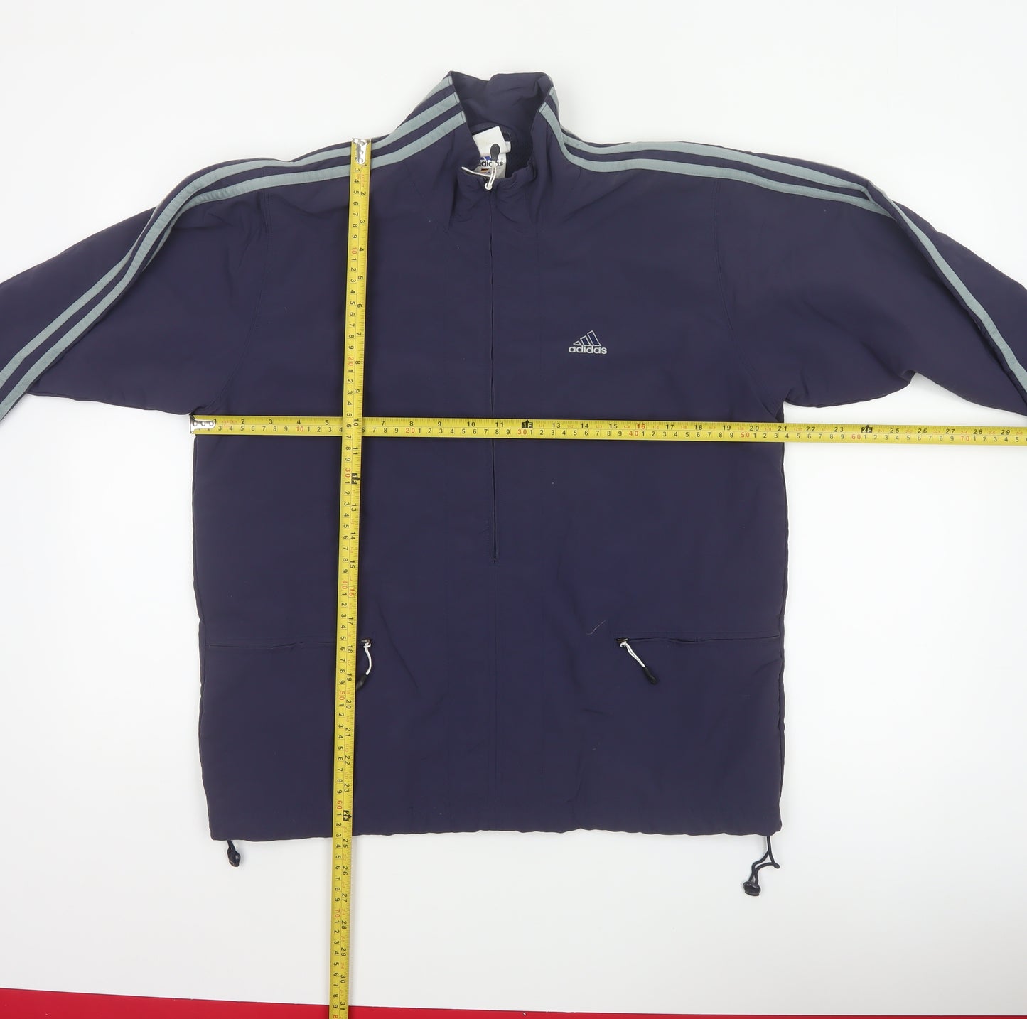 adidas Women’s Blue Size 14 Full Zip Windbreaker Jacket