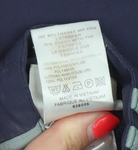 adidas Women’s Blue Size 14 Full Zip Windbreaker Jacket
