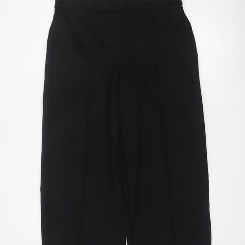 M&S Women’s Black Size 18 Short Wide-Leg High Rise Trousers