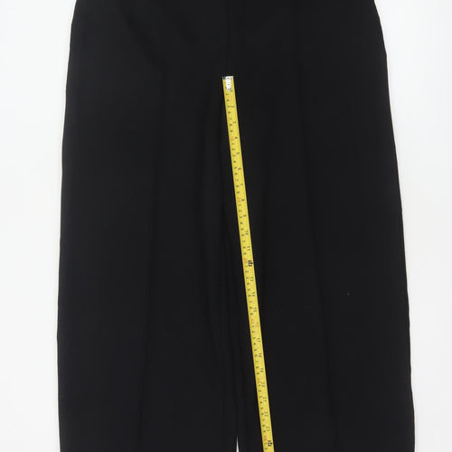 M&S Women’s Black Size 18 Short Wide-Leg High Rise Trousers