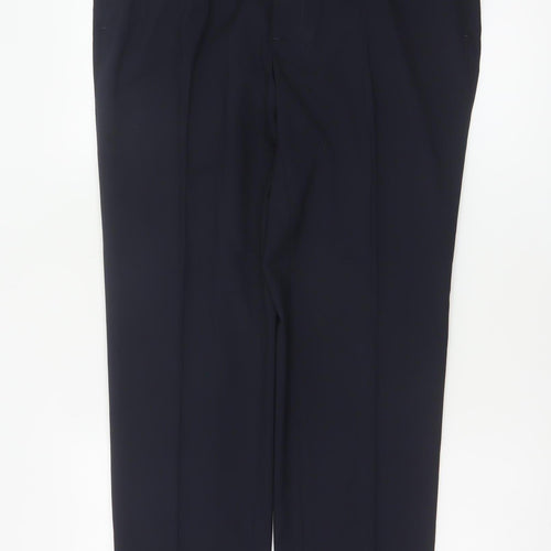 Marks and Spencer Men Navy 34in Skinny Dress Trousers Smart Work 31in