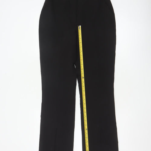 NA-KD Women Black UK 8 High Rise Flared Tailored Trousers