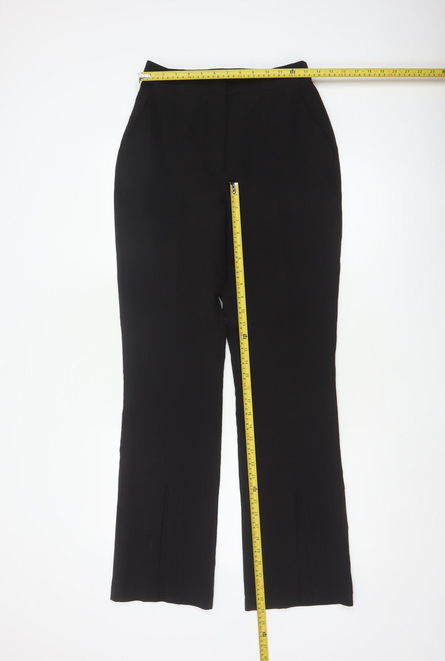 NA-KD Women Black UK 8 High Rise Flared Tailored Trousers
