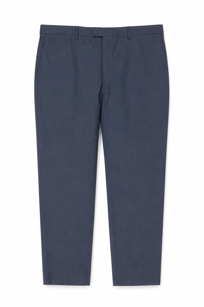 Marks & Spencer Mens Blue 50 Short Dress Trousers Tapered Flat Front