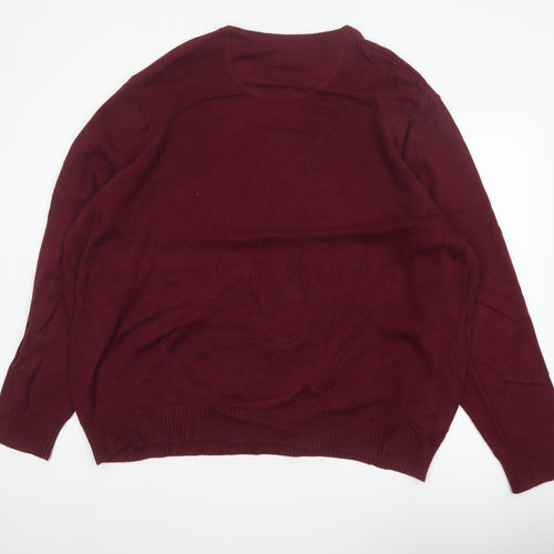Maine New England Classics Men Red XXL Cotton Crew Neck Pullover Jumper