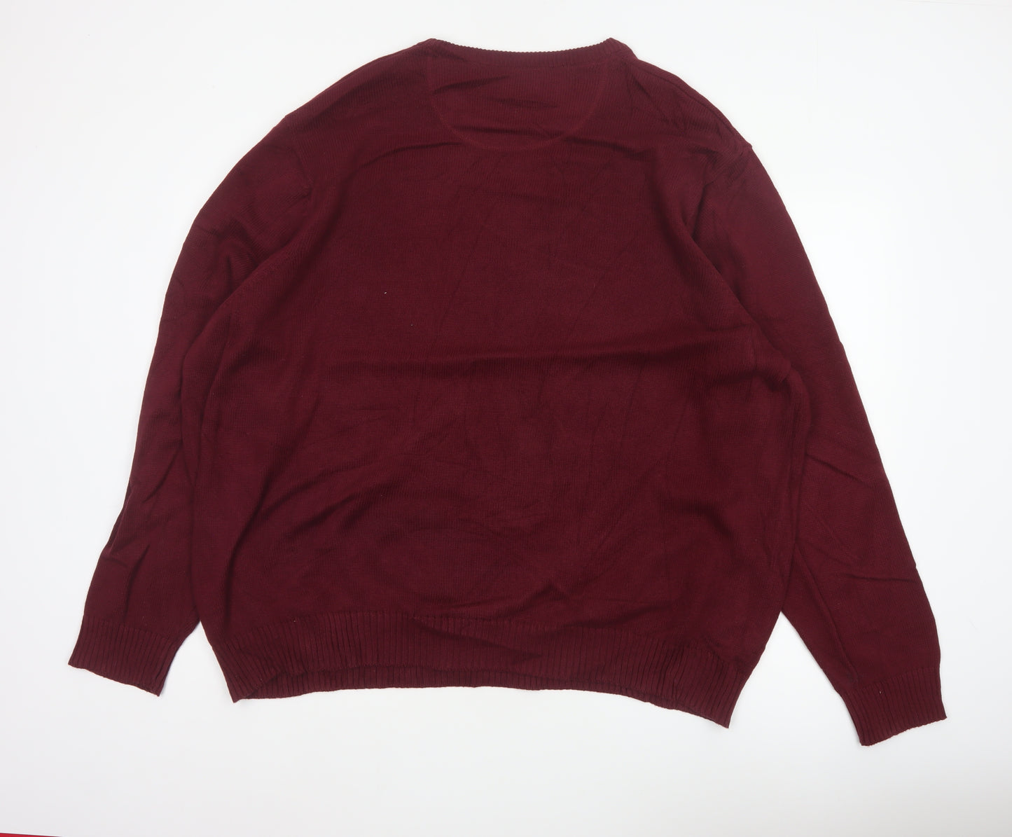Maine New England Classics Men Red XXL Cotton Crew Neck Pullover Jumper