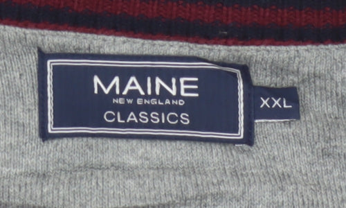 Maine New England Classics Men Red XXL Cotton Crew Neck Pullover Jumper