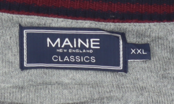 Maine New England Classics Men Red XXL Cotton Crew Neck Pullover Jumper