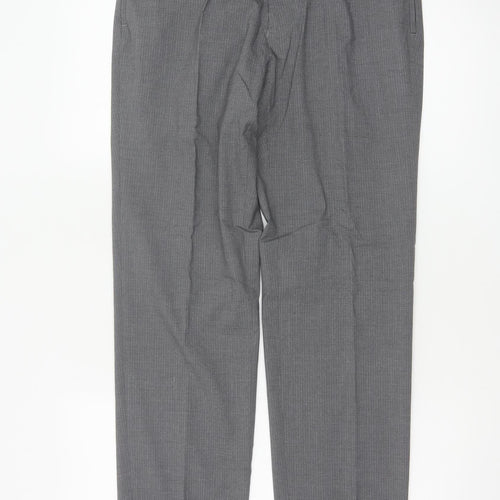Marks & Spencer Men's Grey 30 Slim Pinstripe Dress Trousers 33L