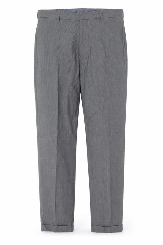 Marks & Spencer Men's Grey 30 Slim Pinstripe Dress Trousers 33L