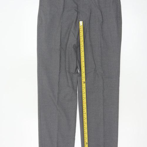 Marks & Spencer Men's Grey 30 Slim Pinstripe Dress Trousers 33L