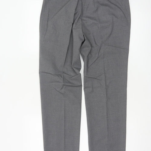 Marks & Spencer Men's Grey 30 Slim Pinstripe Dress Trousers 33L