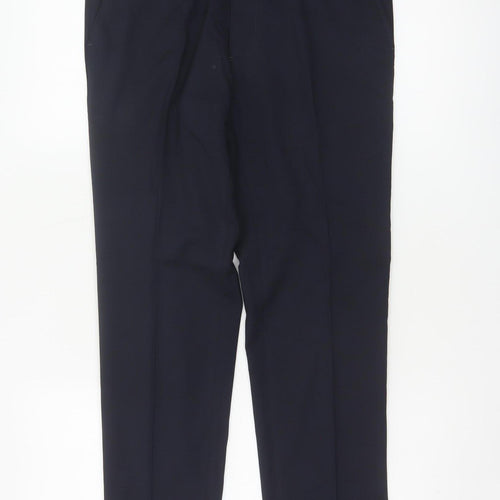 Marks and Spencer Men Blue 30/29 Skinny Smart Dress Trousers