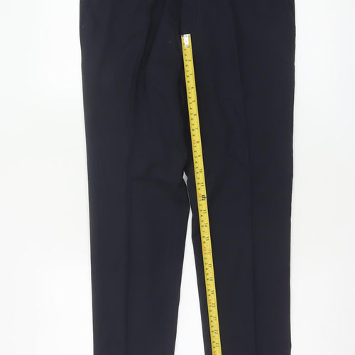 Marks and Spencer Men Blue 30/29 Skinny Smart Dress Trousers