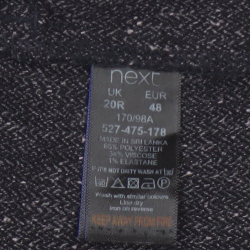 Next Women's Grey UK 20 Paperbag Cropped Belted Tapered Trousers