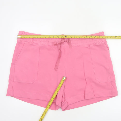 M&S Women’s Pink Size 22 Sweat Shorts Drawstring Pockets