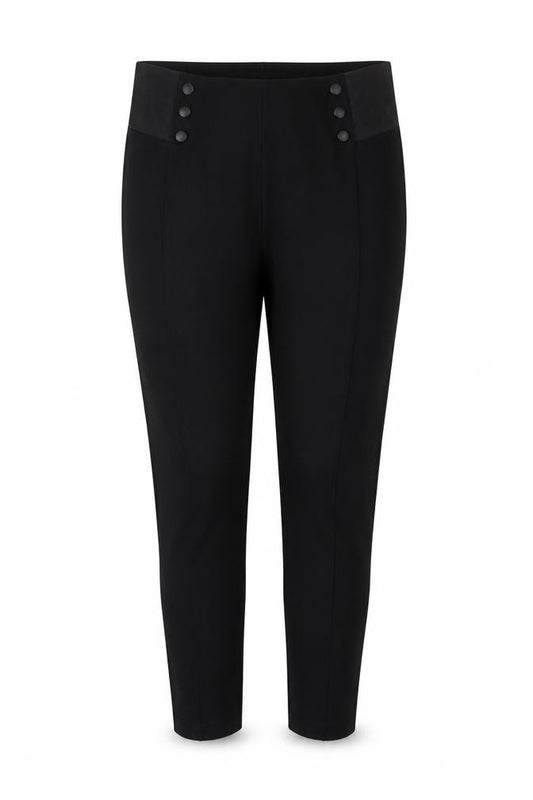 Marks & Spencer Women Black Size 20 High Rise Button Leggings Regular