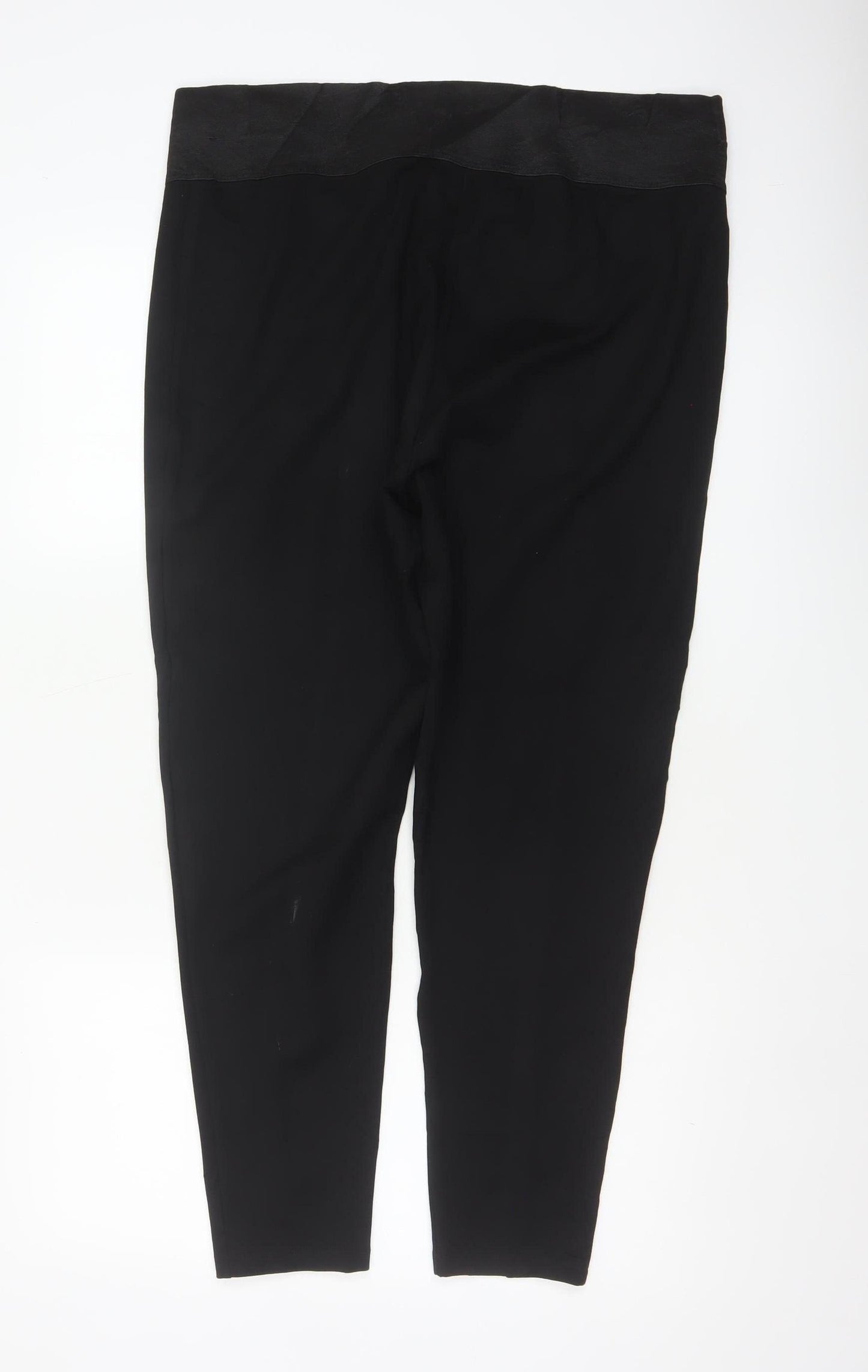 Marks & Spencer Women Black Size 20 High Rise Button Leggings Regular