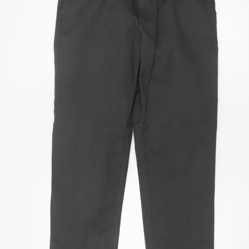 Marks & Spencer Blue Harbour Men's Black 32/33 Regular Chino Trousers