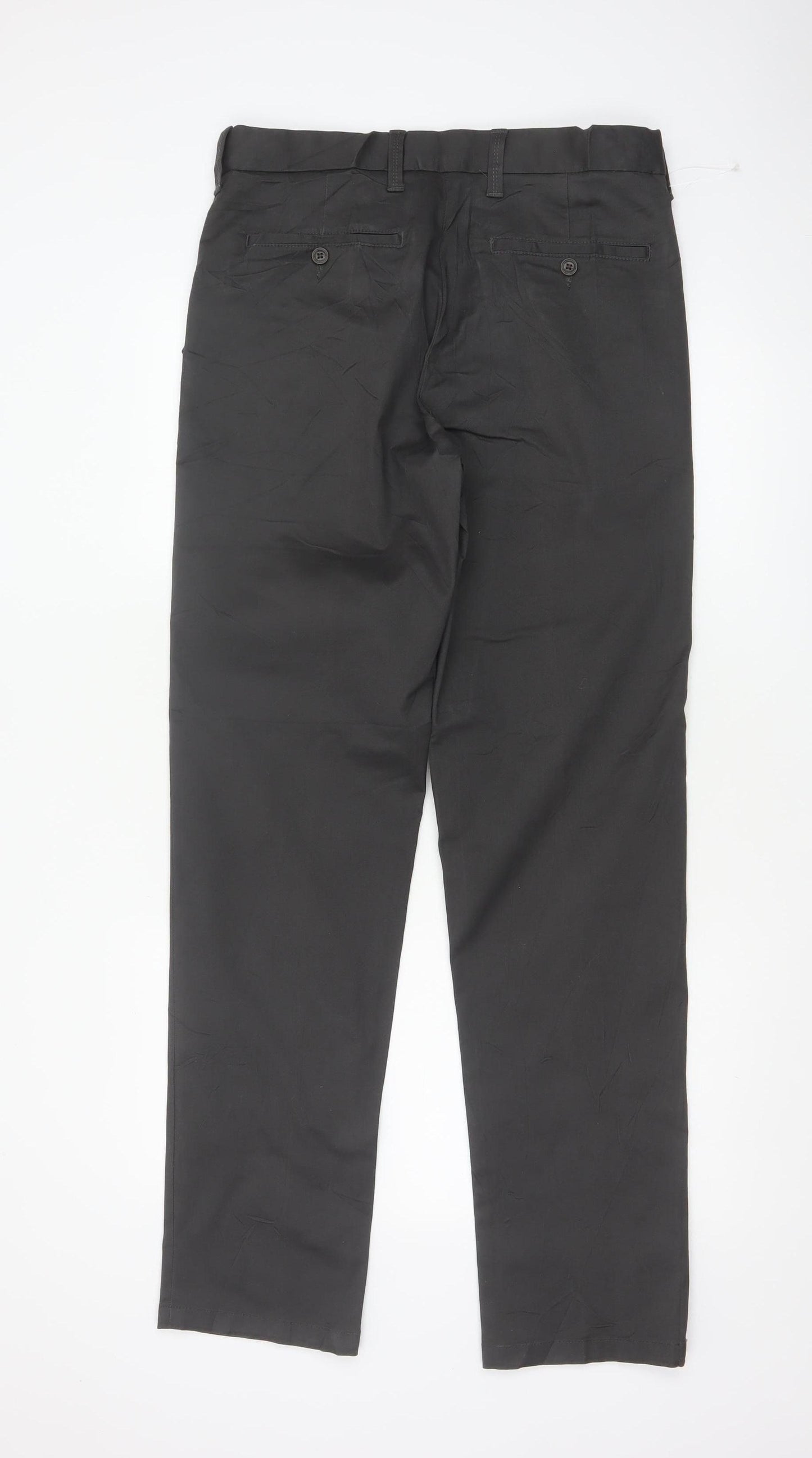 Marks & Spencer Blue Harbour Men's Black 32/33 Regular Chino Trousers