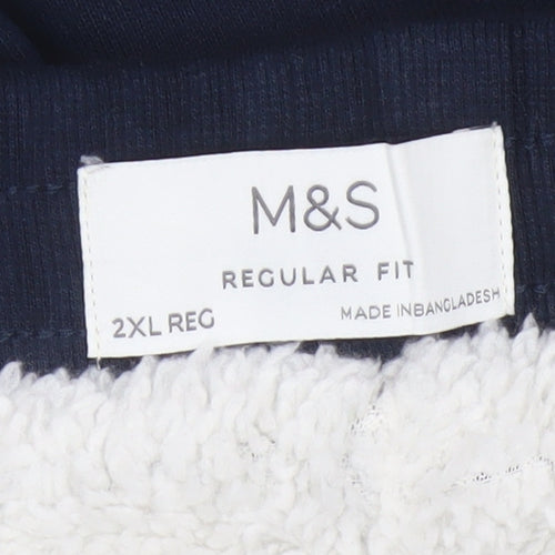 Marks & Spencer Men Blue 2XL Fleece Lined Jogger Sweatpants Regular