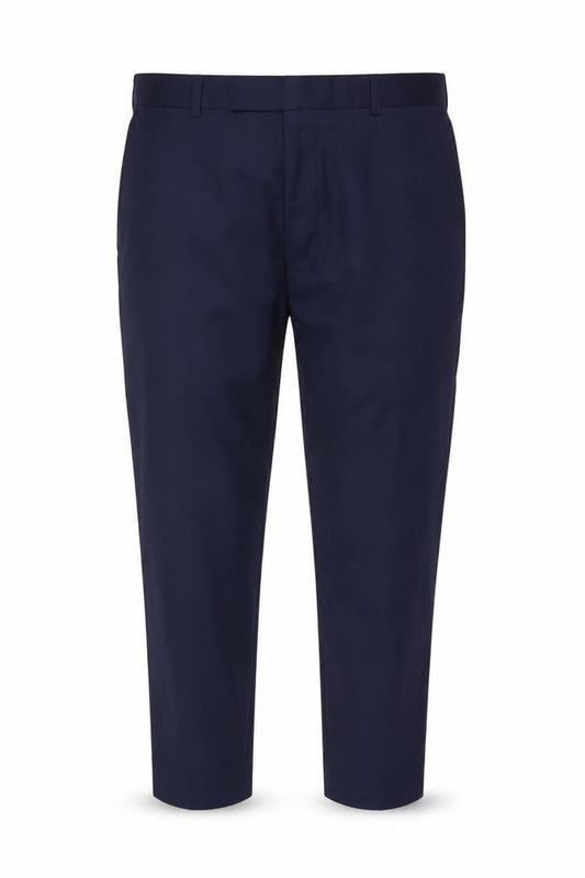 Moss London Men’s Blue 36 Regular Straight Dress Trousers Lined