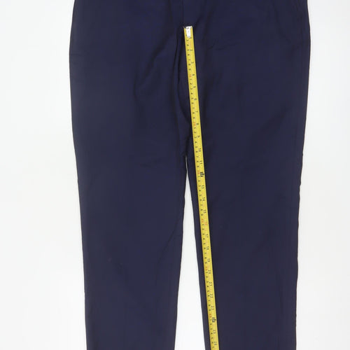 Moss London Men’s Blue 36 Regular Straight Dress Trousers Lined
