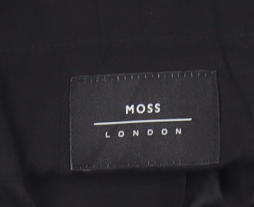 Moss London Men’s Blue 36 Regular Straight Dress Trousers Lined