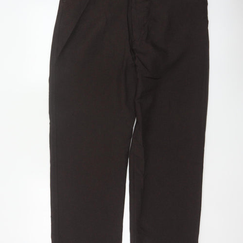 Farah Men's Black 36 L33 Straight Flat Front Dress Trousers Smart Formal