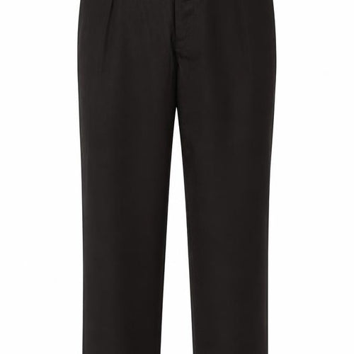 Farah Men's Black 36 L33 Straight Flat Front Dress Trousers Smart Formal
