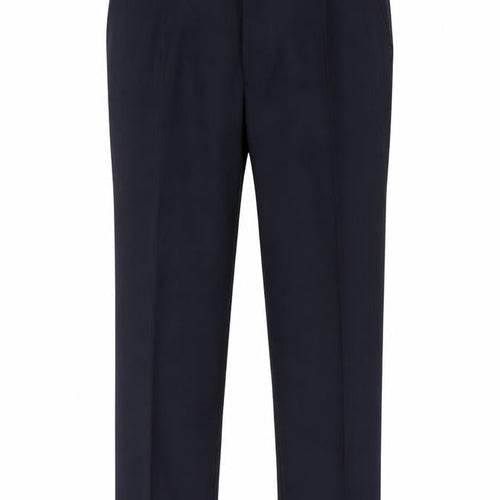 Marks & Spencer Men Blue 34 31 Tailored Wool Blend Dress Trousers
