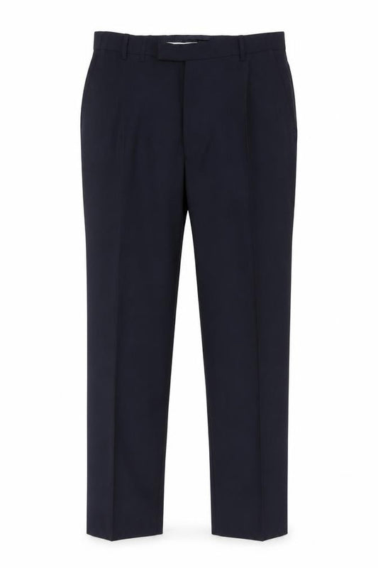 Marks & Spencer Men Blue 34 31 Tailored Wool Blend Dress Trousers