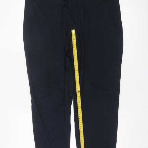 Marks & Spencer Women’s Navy UK 18 Regular Straight Stretch Trousers