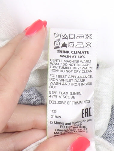 Marks and Spencer Women White Black Polka Dot UK 10 Shift Midi Dress