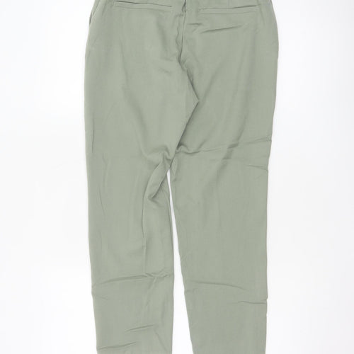 Marks and Spencer Women Green Size 8 Short Tapered Smart Trousers