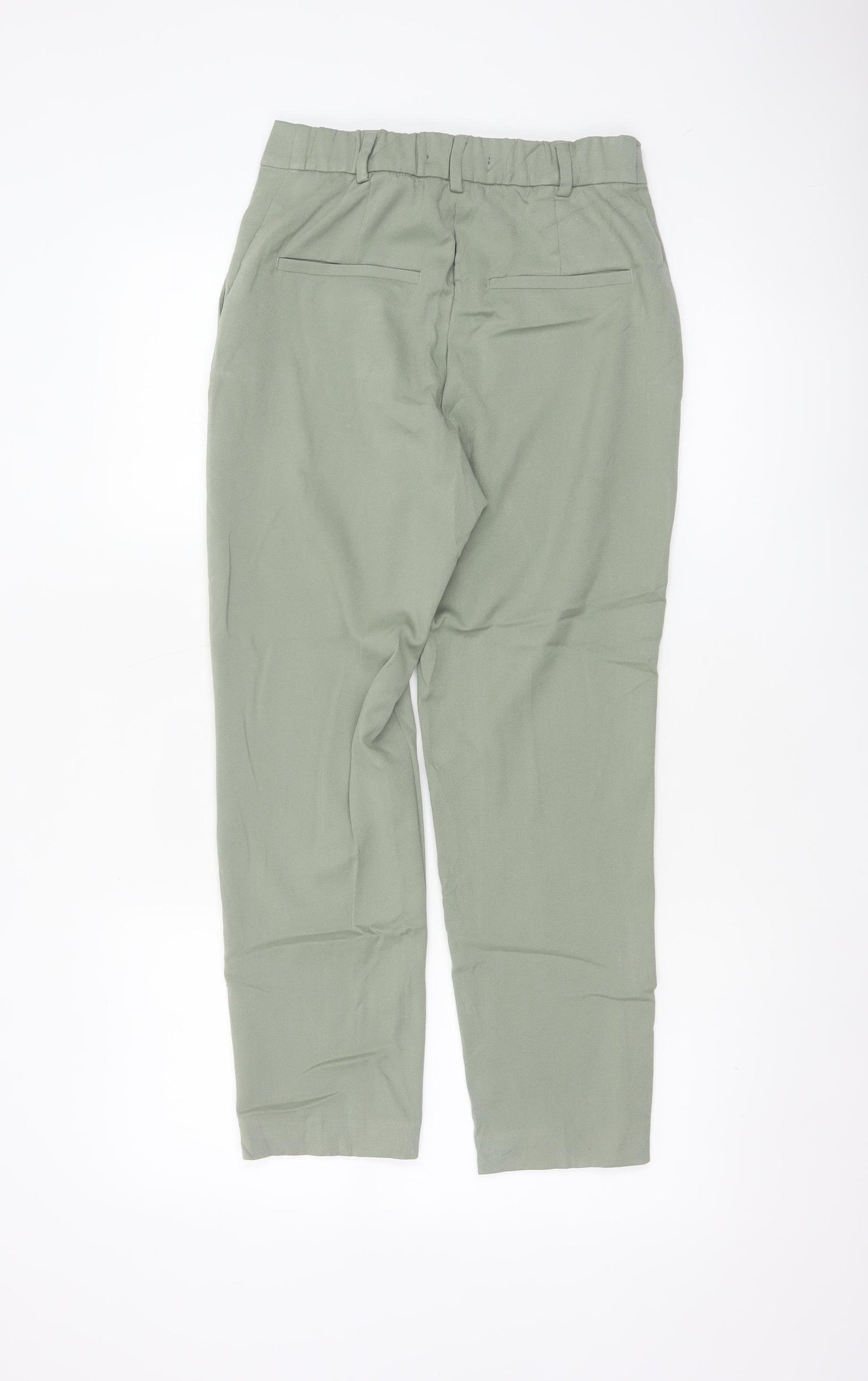 Marks and Spencer Women Green Size 8 Short Tapered Smart Trousers