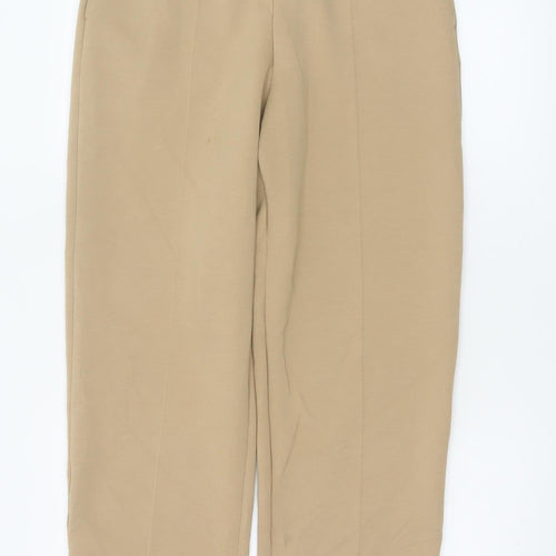 UNIQLO Women Beige M Relaxed Drawstring Jogger Trousers