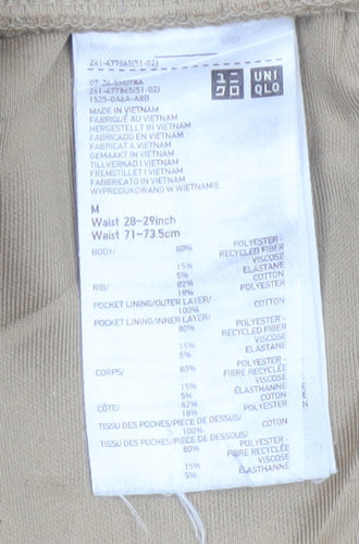 UNIQLO Women Beige M Relaxed Drawstring Jogger Trousers