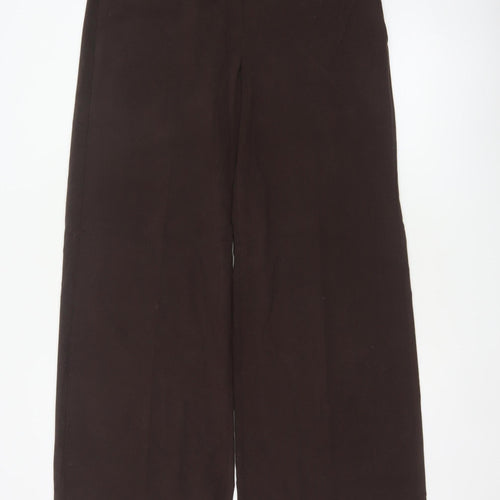 Marks & Spencer Women Brown UK 14 Wide Leg Tailored Dress Trousers