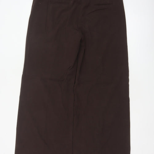 Marks & Spencer Women Brown UK 14 Wide Leg Tailored Dress Trousers
