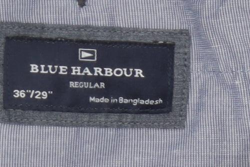 Blue Harbour Men’s Navy 36W 29L Regular Fit Chino Trousers
