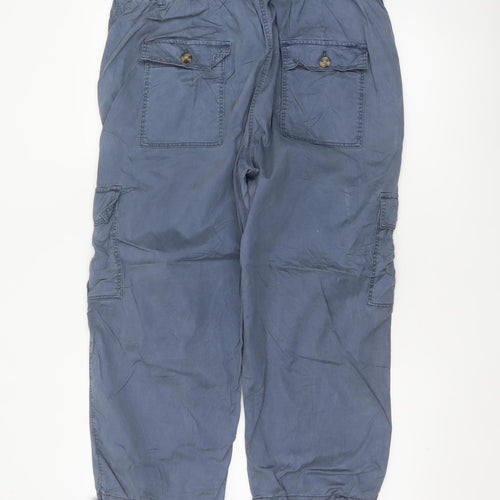 Marks & Spencer Women Blue UK 16 Cargo Trousers Lyocell Cotton