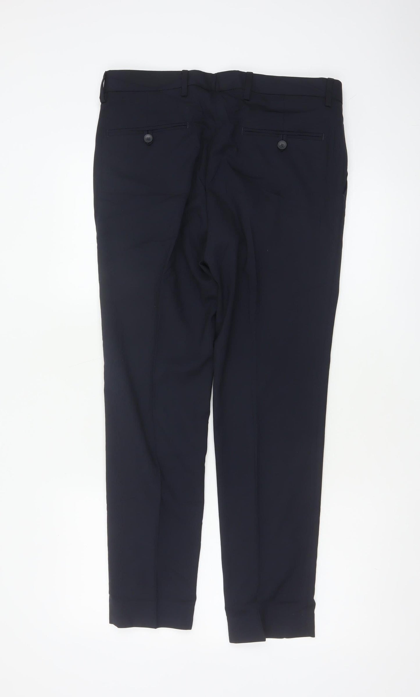 Marks and Spencer Men's Navy 32/29 Skinny Dress Trousers Slim Fit