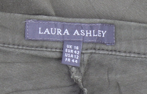 Laura Ashley Women’s Green UK 16 Skinny Stretch Trousers