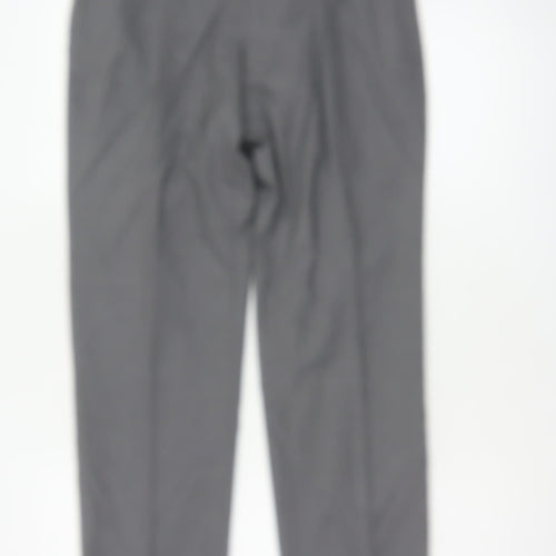 M&S Mens Grey Pinstripe Slim Dress Trousers 30in 31in Leg