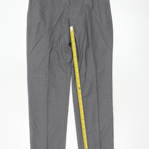 M&S Mens Grey Pinstripe Slim Dress Trousers 30in 31in Leg