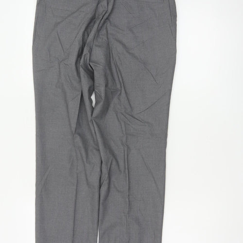M&S Mens Grey Pinstripe Slim Dress Trousers 30in 31in Leg