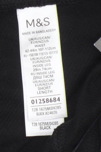 M&S Men’s Black 3XL Cotton Rich Jogger Trousers 42-44in 29in